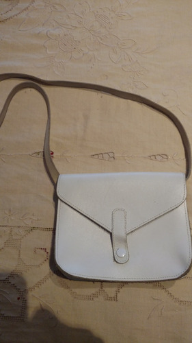 Cartera Pequeña Cuero Blanco Importada ( Inglesa)