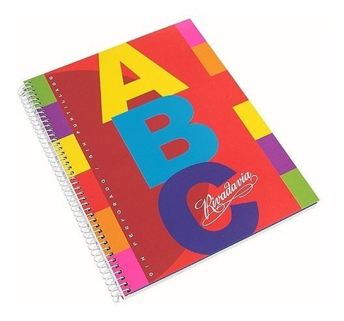 Cuaderno Escolar Con Espiral Abc 21x27 T/dura 60h Rivadavia