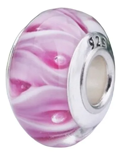 Berloque Para Pulseiras Vidro Murano Prata S925 Presente