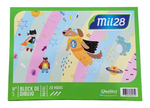 Block Papel Dibujo Color/pastel Mil28 N°5 20 H 22x32cm X 3 U