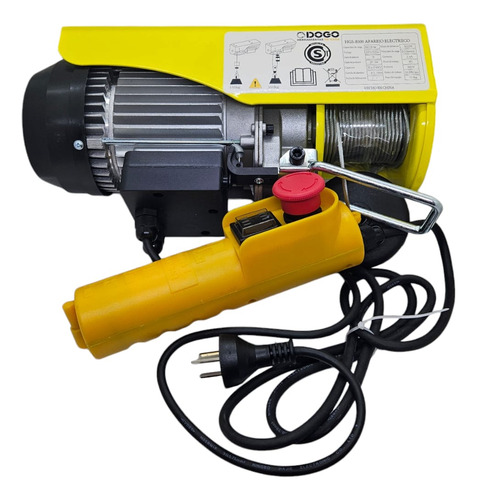 Aparejo Malacate Eléctrico Reforzado 500kg Dogo 1020w Grúa