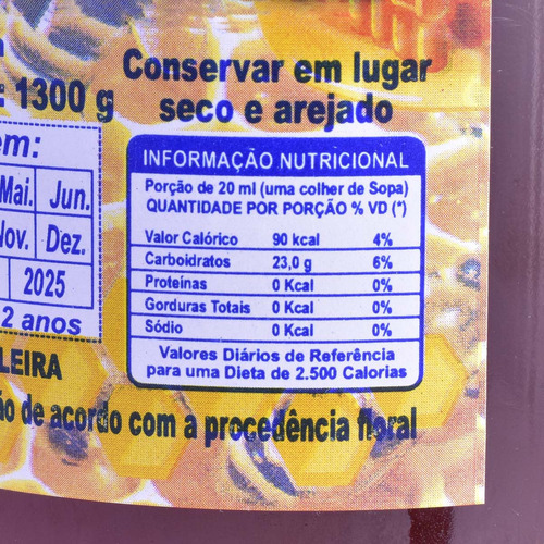 10 Mel De Abelha Natural Florada Silvestre 1300 G 1 Litro