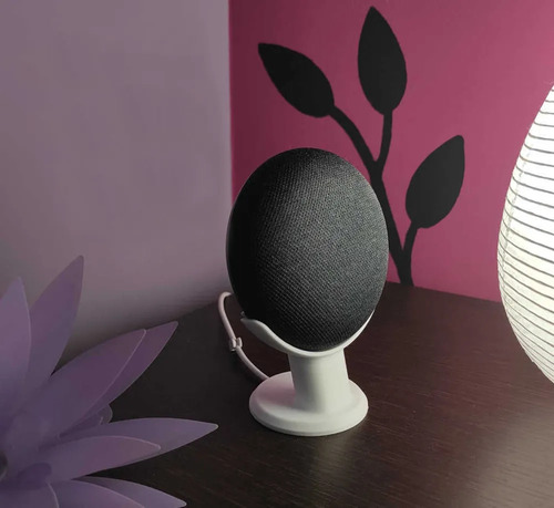 Soporte Vertical Pedestal Google Nest Mini Blanco Impreso 3d