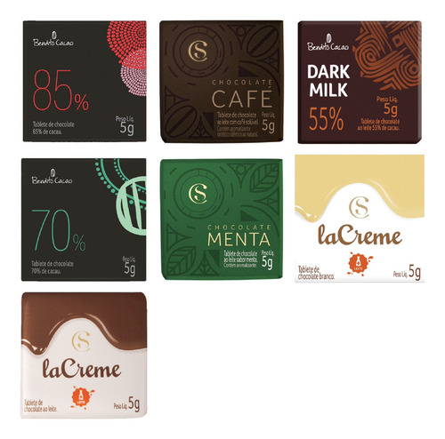 Kit 300x Tabletes Chocolate 5g Cacau Show Sabores Sortidos Cacau Show chocolate com sem agregado papel 5g pacote x 300