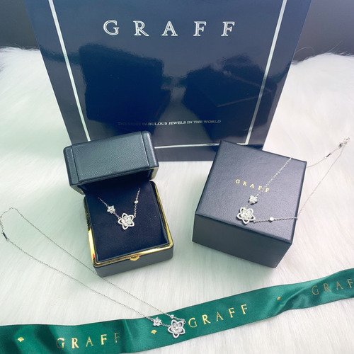 Collar De Diamantes Graff White Gold Double Play