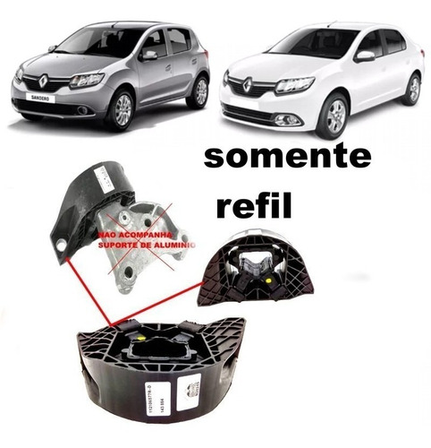 Refil Coxim Direito Motor Sandero 1.0 Logan 16v 2014 2015 16