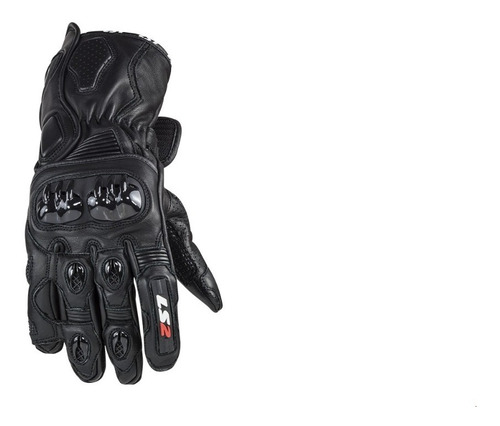 Guantes Moto Ls2 Swift Racing Cuero Negro