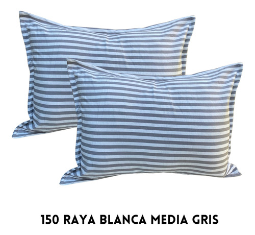 Combo 2 Almohadones Tusor 70x50 Cm Nordicos Relleno Vellon 159 Raya Media Nuevo Crudo .