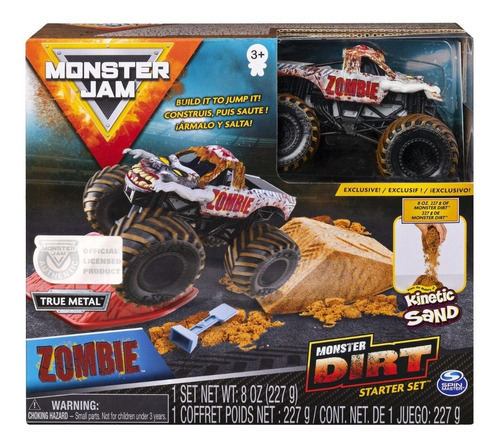 Monster Jam Zombie Monster Dirt Kinetic Sand Set