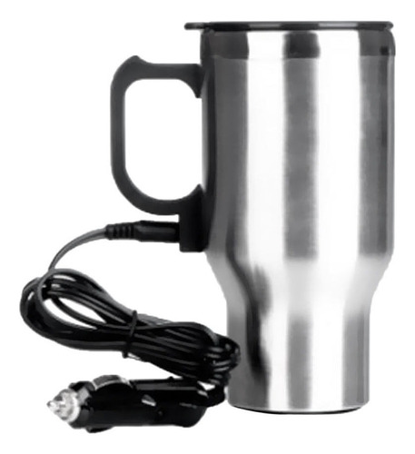 Taza De Viaje Calentada Para Coche, 12 V (16oz), Acero Inoxi