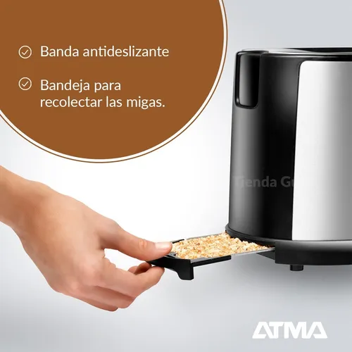 Atma To8030ssde Tostadora Digital Led Capacidad 4 Rebanadas