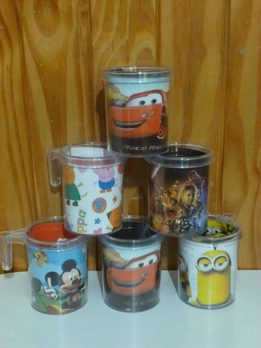 Tazas Acrílicas Infantiles De Personajes De Disney!