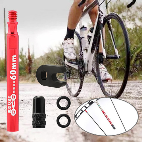 2 Accesorios De Vástago De La Válvula De La 1pc Rojo 60mm