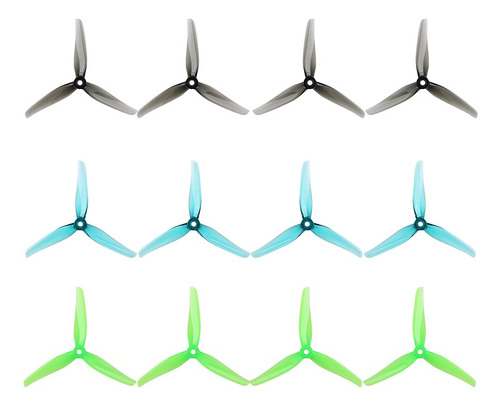 12 Hlices Iflight Nazgul F5 Tri-blades Cw Ccw Para 5 Pulgada