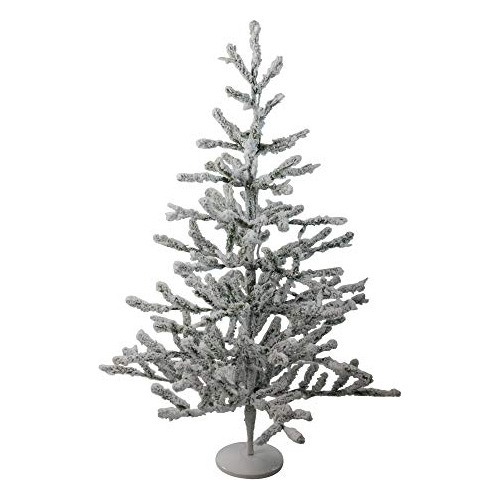 Árbol De Navidad Artificial De Coral Alpino Flocado, 36 PuLG