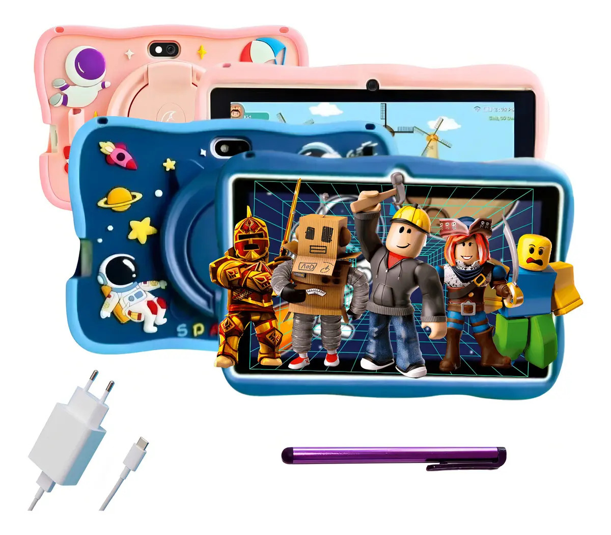 Tablet Infantil Kids 7 Android 13 Capa Antiqueda 6gb+128gb Cor Tablet Infantil Kids Android 13.0 Azul
