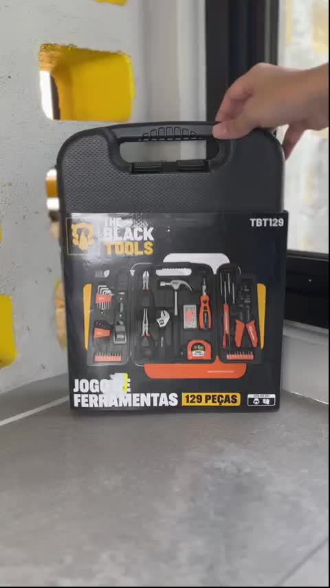 Kit Jogo De Ferramentas 129 Peças Completo Chaves Alicates Maleta