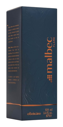Imagem 2 de 3 de Perfume Malbec Flame Boticário 100ml Original E Lacrado