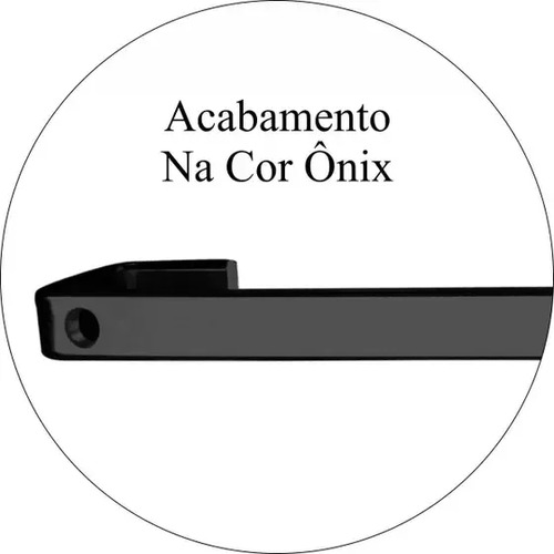 Barra De Piatina Multiuso P/ Utensílios 30cm 6 Ganchos Ônix Future Rust Free Cozinha