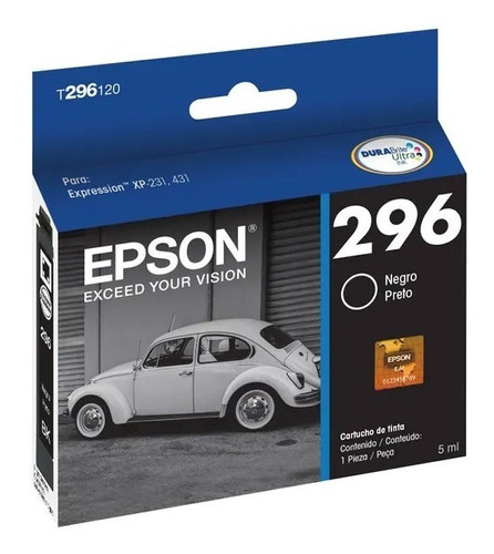 Cartucho Epson T296 Negro Xp-431/xp-231 4ml T296120-al / /vc