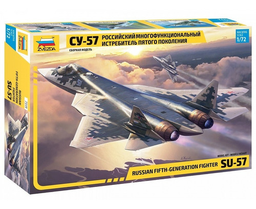 Russian Fifth-generation Fighter Su-57 By Zvezda #7319  1/72