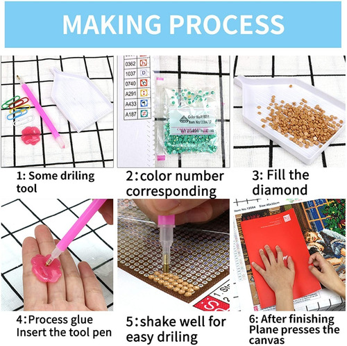 Imagen 6 de 7 de Kits De Pintura De Diamante 5d Diseño Paisaje 35x31cms