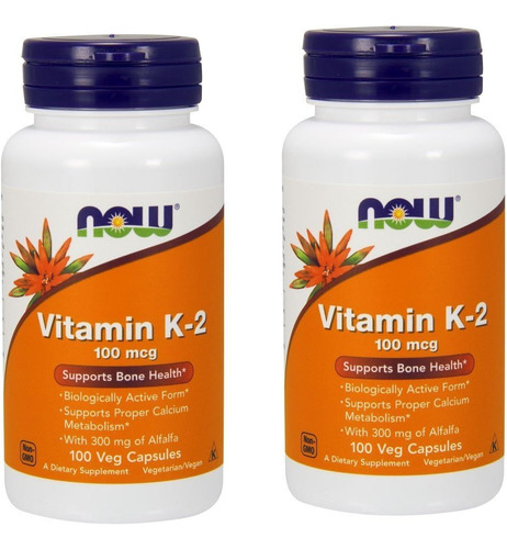 Now Foods Vitamina K 2 100 Mcg 100 Vcap (paquete Múltiple)