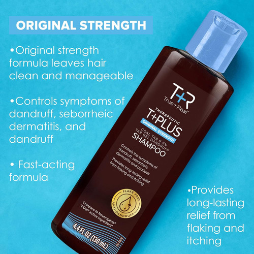 3 Pack True+real Shampoo Therapeutic Plus Tar Seborrea Caspa