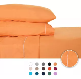 Sábanas King Size 2800 Hilos Extra Suave Premium Lisa Nature Color Sundial Diseño de la tela Liso