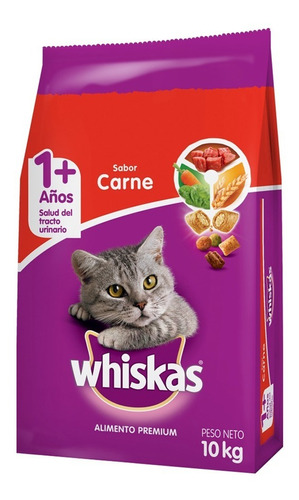 Alimento Para Gatos Whiskas Sabor Carne X 10 Kg 