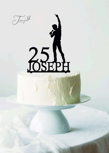 Cake Topper Adorno Torta Cantante Hombre Mujer Personalizabl