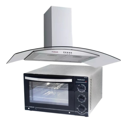 Kit Safanelli Forno Inox 45l + Coifa 80 Cm Frete Grátis !