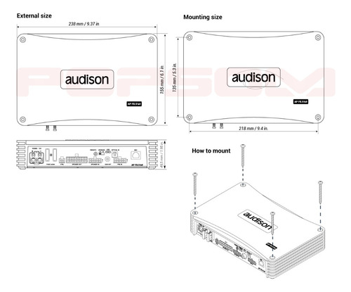 Processador E Amplificador Audison Ap F 8.9bit Forza + Brind