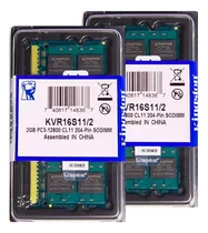 Comprar Memória Kingston Ddr3 2gb 1600 Mhz Notebook Kit Cu002F02 Unids