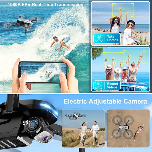 Drone Con Cámara 1080p Fpv Dron Plegable Para Principiantes,