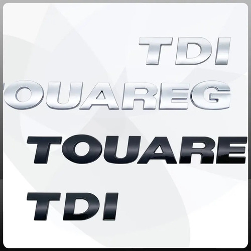 V6 V8 Cromo Emblema Placa Cromadas Insignia Para Vw Touareg