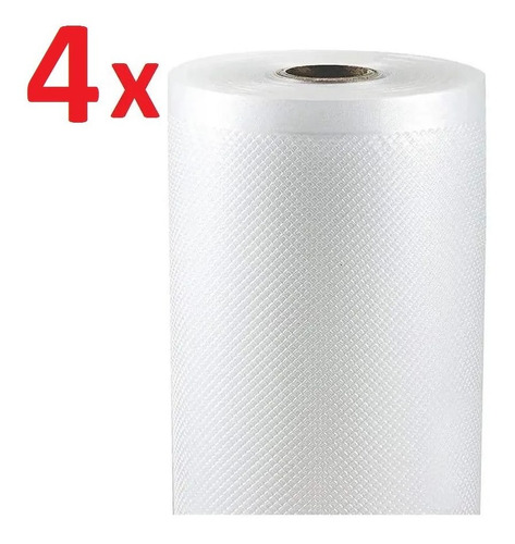 Combo 4x Rollos 30cmx15m Bolsas Gofradas Envasadora Al Vacio