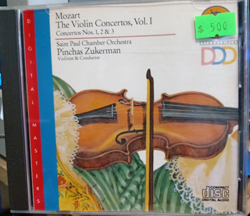 Mozart The Violin Concertos Vol 1 Pinchas Zukerman Cd