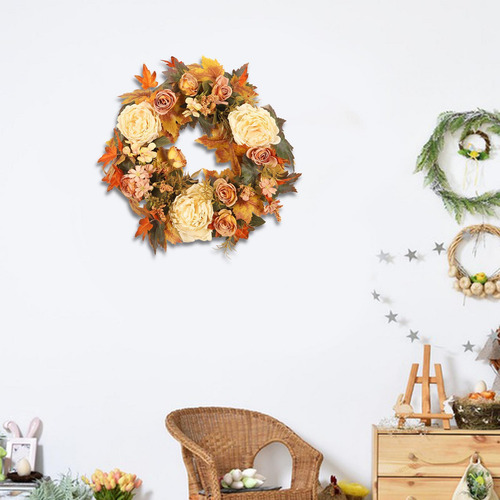 Guirnalda De Otoño Para Puerta Delantera Guirnalda De