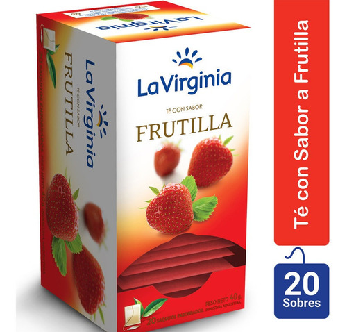 La Virginia Te Con Sabor A Frutilla X 20 Saquitos