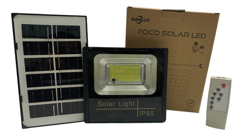 Foco Proyector Luz Led Con Panel Solar Batería 35w