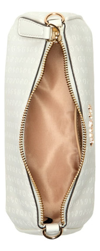 Guess Bolso De Hombro Con El Logotipo De Tournesol Blanco Troqueleado Oro Blanco