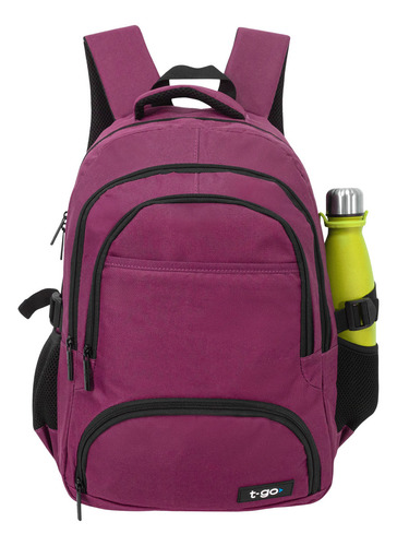 Mochila Mujer Hombre Urbana Porta Notebook Gym Universitaria Color Bordó Diseño De La Tela Liso
