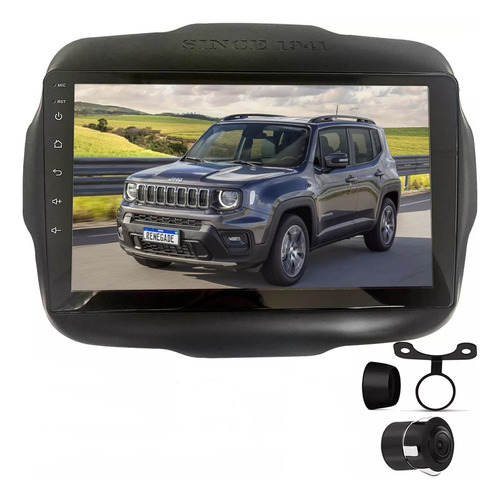 Central Multimídia 9 Pol Jeep Renegade Gps +moldura + Câmera