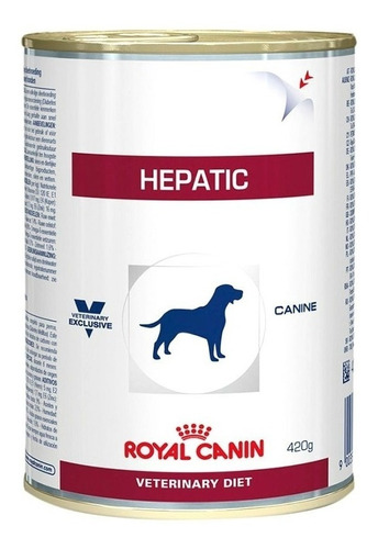 Imagen 1 de 1 de Alimento Royal Canin Veterinary Diet Canine Hepatic para perro adulto de raza  pequeña, mediana y grande sabor mix en lata de 420g