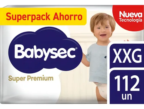 Babysec Pañales Bebé Super Premium Xxg 112 Unid Tamaño Extra extra grande (XXG)