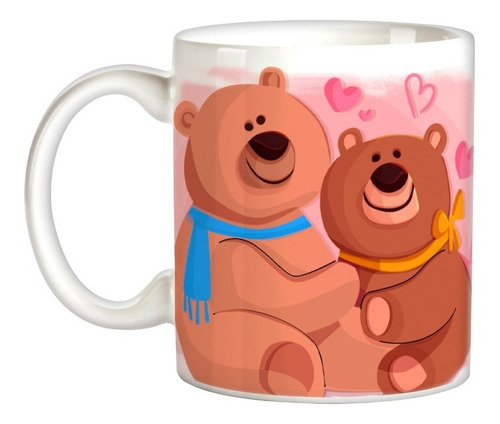 Caneca Xícara Frase Dia Dos Namorados Amor Casal Ursinhos