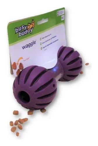 Juguete resistente para perros Amicus m/L con dispensador de bocadillos de color remolacha