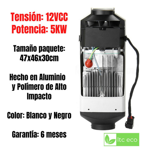 Imagen 4 de 10 de Calefactor Diesel 12vcc 5kw Motorhome Casa Rodante Ltceco