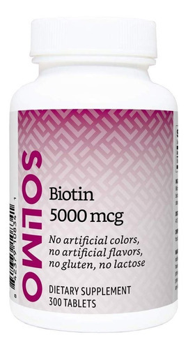 Biotina Premium Cabello Uñas 5,000mcg 300 Caps Eg B03 Sabor Sin sabor